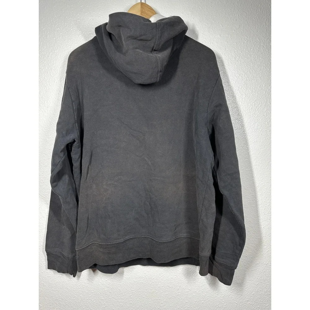 North Face Hoodie Mens Medium‎ Black Red Blue Pullover Sweatshirt Logo Graphic